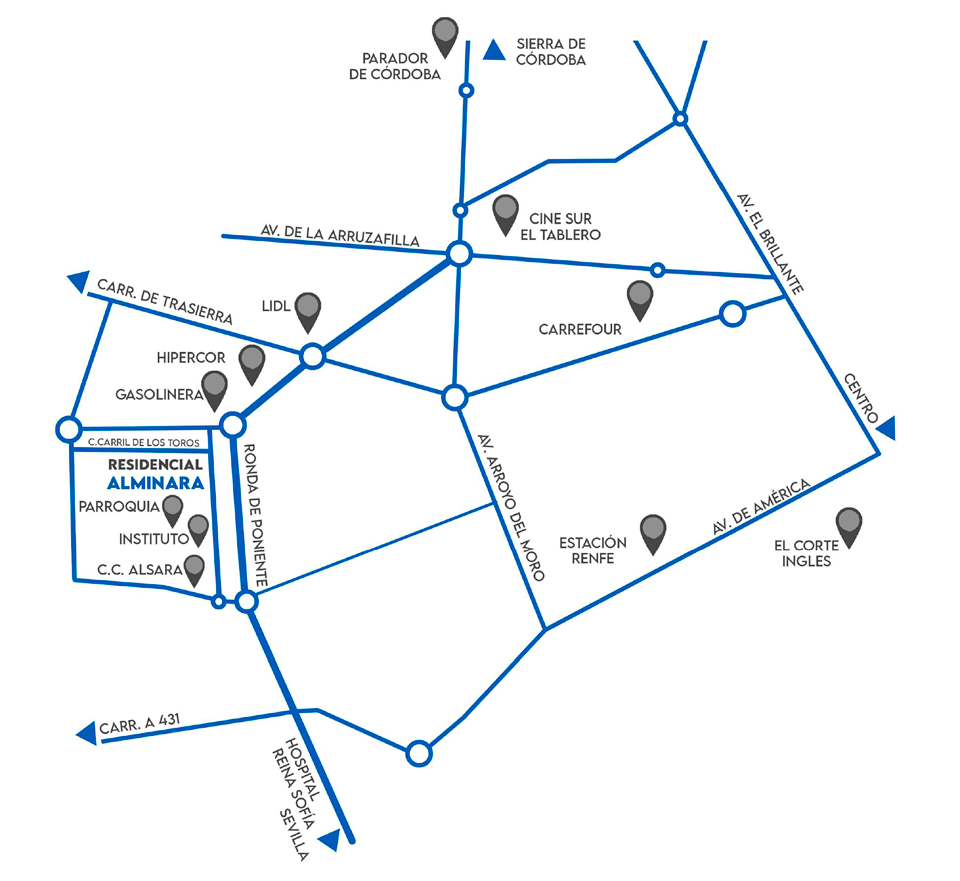 Plano-ubicacion huerta santa isabel este ubicacion alminara residencial cordoba